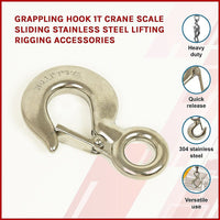 Grappling Hook 1T Crane Scale Sliding Stainless Steel Lifting Rigging Accessories Kings Warehouse 