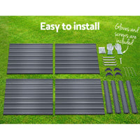 Green Fingers 2x Garden Bed 100x100x77cm Planter Box Raised Container Galvanised Home & Garden Kings Warehouse 
