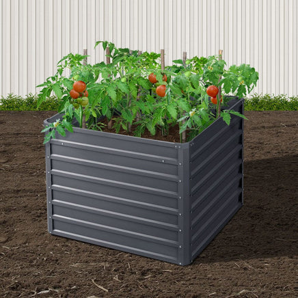 Green Fingers 2x Garden Bed 100x100x77cm Planter Box Raised Container Galvanised Home & Garden Kings Warehouse 