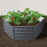 Green Fingers 2x Garden Bed 130x130x46cm Planter Box Raised Container Galvanised Home & Garden Kings Warehouse 