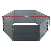 Green Fingers 2x Garden Bed 130x130x46cm Planter Box Raised Container Galvanised Home & Garden Kings Warehouse 