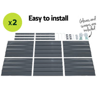 Green Fingers 2x Garden Bed 130x130x46cm Planter Box Raised Container Galvanised Home & Garden Kings Warehouse 