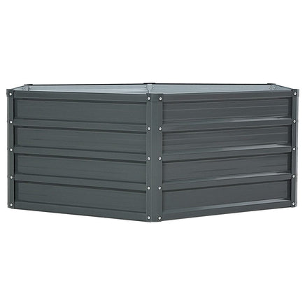 Green Fingers 2x Garden Bed 130x130x46cm Planter Box Raised Container Galvanised Home & Garden Kings Warehouse 