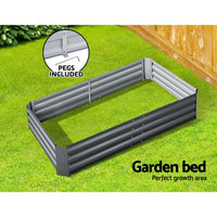 Green Fingers Garden Bed 150x90cm Planter Box Raised Container Galvanised Steel Home & Garden Kings Warehouse 