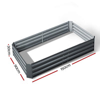 Green Fingers Garden Bed 150x90cm Planter Box Raised Container Galvanised Steel Home & Garden Kings Warehouse 