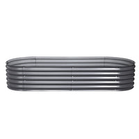 Green Fingers Garden Bed 160X80X42cm Oval Planter Box Raised Container Galvanised Home & Garden Kings Warehouse 