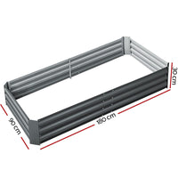 Green Fingers Garden Bed 180x90cm Planter Box Raised Container Galvanised Steel Home & Garden Kings Warehouse 