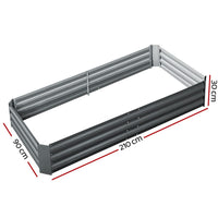Green Fingers Garden Bed 210x90cm Planter Box Raised Container Galvanised Steel Home & Garden Kings Warehouse 