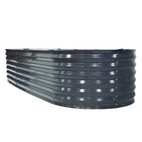 Green Fingers Garden Bed 240X80X42cm Oval Planter Box Raised Container Galvanised Home & Garden Kings Warehouse 