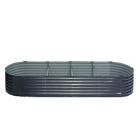 Green Fingers Garden Bed 320X80X42cm Oval Planter Box Raised Container Galvanised Home & Garden Kings Warehouse 
