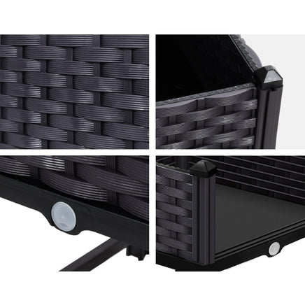 Green Fingers Garden Bed 40x40x23cm PP Planter Box Raised Container Growing Herb Home & Garden Kings Warehouse 