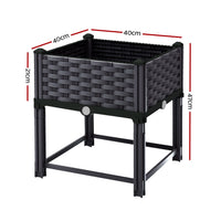 Green Fingers Garden Bed 40x40x23cm PP Planter Box Raised Container Growing Herb Home & Garden Kings Warehouse 