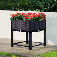 Green Fingers Garden Bed 40x40x23cm PP Planter Box Raised Container Growing Herb Home & Garden Kings Warehouse 