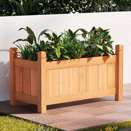 Green Fingers Garden Bed 60x30x33cm Wooden Planter Box Raised Container Growing Home & Garden Kings Warehouse