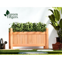 Green Fingers Garden Bed 60x30x33cm Wooden Planter Box Raised Container Growing Home & Garden Kings Warehouse 