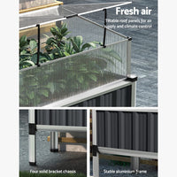 Green Fingers Garden Bed 80x49x74cm Greenhouse Planter Box Raised Galvanised Herb Home & Garden Kings Warehouse 