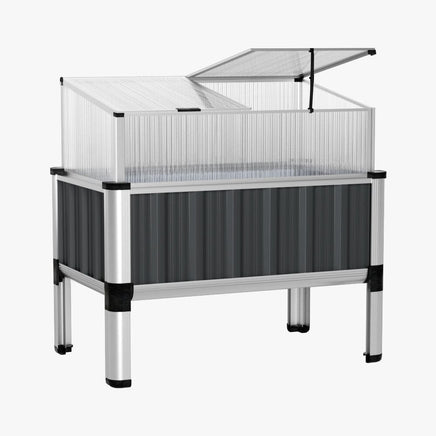 Green Fingers Garden Bed 80x49x74cm Greenhouse Planter Box Raised Galvanised Herb Home & Garden Kings Warehouse 