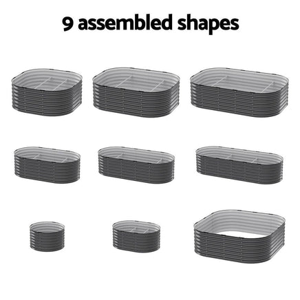 Green Fingers Garden Bed 9 In 1 Modular Planter Box Raised Container Galvanised Home & Garden Kings Warehouse 