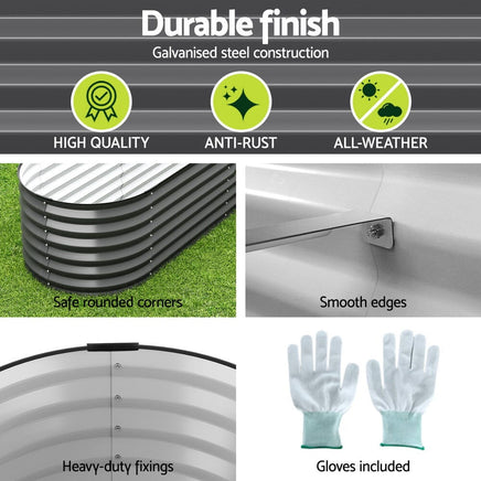 Green Fingers Garden Bed 9 In 1 Modular Planter Box Raised Container Galvanised Home & Garden Kings Warehouse 