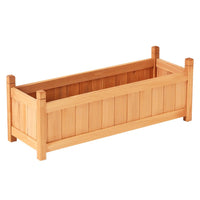 Green Fingers Garden Bed 90x30x33cm Wooden Planter Box Raised Container Growing Home & Garden Kings Warehouse 