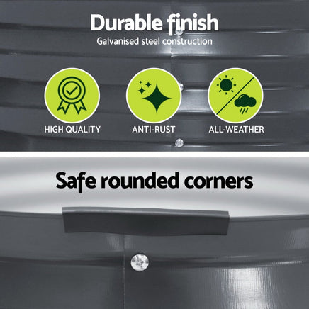 Green Fingers Garden Bed 90X45cm Planter Box Raised Container Galvanised Steel Home & Garden Kings Warehouse 