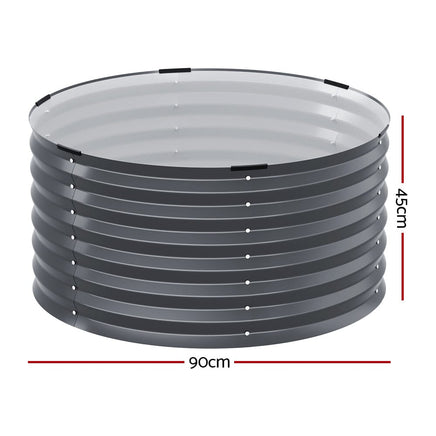 Green Fingers Garden Bed 90X45cm Planter Box Raised Container Galvanised Steel Home & Garden Kings Warehouse 