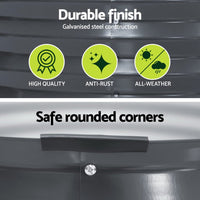 Green Fingers Garden Bed 90X45cm Round Latches Planter Box Raised Galvanised Herb Home & Garden Kings Warehouse 