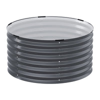 Green Fingers Garden Bed 90X45cm Round Latches Planter Box Raised Galvanised Herb Home & Garden Kings Warehouse 