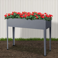 Green Fingers Garden Bed Elevated 100X80X30cm Planter Box Container Galvanised Home & Garden Kings Warehouse 