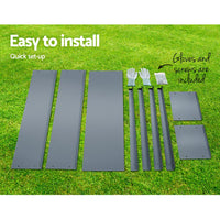Green Fingers Garden Bed Elevated 100X80X30cm Planter Box Container Galvanised Home & Garden Kings Warehouse 