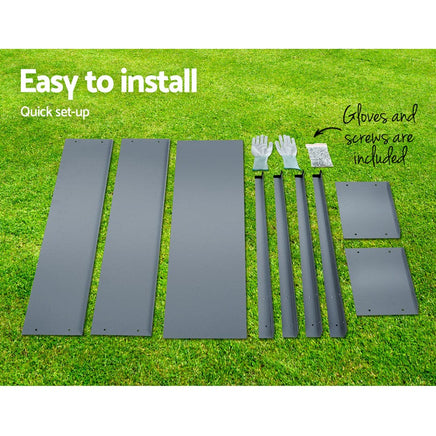 Green Fingers Garden Bed Elevated 100X80X30cm Planter Box Container Galvanised Home & Garden Kings Warehouse 