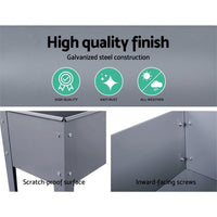 Green Fingers Garden Bed Elevated 100X80X30cm Planter Box Container Galvanised Home & Garden Kings Warehouse 