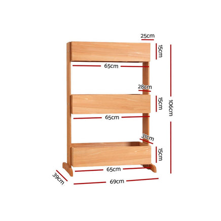 Green Fingers Garden Bed Elevated 69x39x106cm Wooden Planter Box Container Herb Health & Beauty Kings Warehouse 