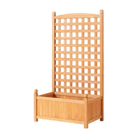 Green Fingers Garden Bed Wooden 64x35x115cm Planter Raised Box Container Trellis Home & Garden Kings Warehouse 