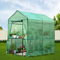 Green Fingers Greenhouse 1.2x1.9x1.9M Walk in Green House Tunnel Plant Garden Shed 4 Shelves Home & Garden Kings Warehouse 