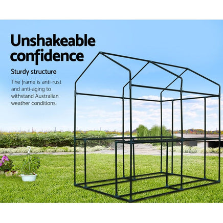 Green Fingers Greenhouse 1.2x1.9x1.9M Walk in Green House Tunnel Plant Garden Shed 4 Shelves Home & Garden Kings Warehouse 