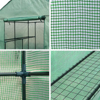 Green Fingers Greenhouse 1.4x1.55x2M Walk in Green House Tunnel Plant Garden Shed 8 Shelves Home & Garden Kings Warehouse 