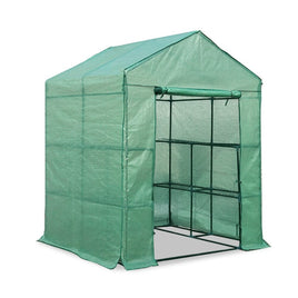 Green Fingers Greenhouse 1.4x1.55x2M Walk in Green House Tunnel Plant Garden Shed 8 Shelves Home & Garden Kings Warehouse 