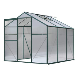 Green Fingers Greenhouse 1.9x1.9x1.83M Aluminium Polycarbonate Green House Garden Shed Home & Garden Kings Warehouse