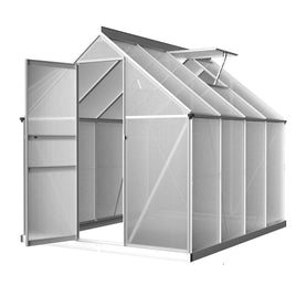 Green Fingers Greenhouse 2.42x1.9x1.95M Aluminium Polycarbonate Green House Garden Shed Home & Garden Kings Warehouse 