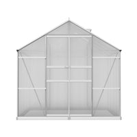 Green Fingers Greenhouse 2.42x2.5x2.26M Aluminium Double Doors Green House Garden Shed Home & Garden Kings Warehouse 