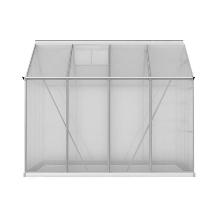Green Fingers Greenhouse 2.42x2.5x2.26M Aluminium Double Doors Green House Garden Shed Home & Garden Kings Warehouse 