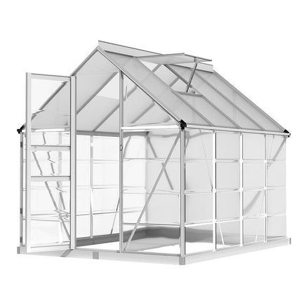 Green Fingers Greenhouse 2.48x1.89x2M Aluminium Polycarbonate Green House Garden Shed Home & Garden Kings Warehouse 