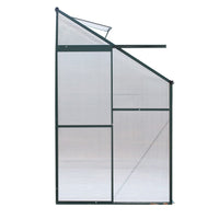 Green Fingers Greenhouse 2.52x1.27x2.13M Lean-to Aluminium Polycarbonate Green House Garden Shed Home & Garden Kings Warehouse 