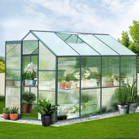 Green Fingers Greenhouse 2.52x1.9x1.83M Aluminium Polycarbonate Green House Garden Shed Home & Garden Kings Warehouse 