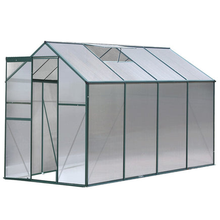 Green Fingers Greenhouse 2.52x1.9x1.83M Aluminium Polycarbonate Green House Garden Shed Home & Garden Kings Warehouse 