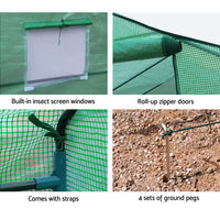 Green Fingers Greenhouse 3.5x2x2M Walk in Green House Tunnel Plant Garden Shed Home & Garden Kings Warehouse 
