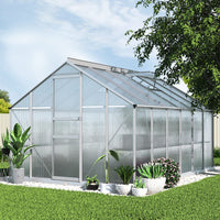 Green Fingers Greenhouse 3.6x2.5x1.95M Aluminium Polycarbonate Green House Garden Shed Home & Garden Kings Warehouse 