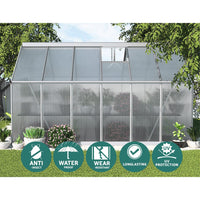 Green Fingers Greenhouse 3.6x2.5x1.95M Aluminium Polycarbonate Green House Garden Shed Home & Garden Kings Warehouse 