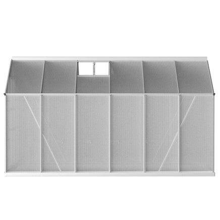 Green Fingers Greenhouse 3.7x2.5x2.26M Double Doors Aluminium Green House Garden Shed Home & Garden Kings Warehouse 